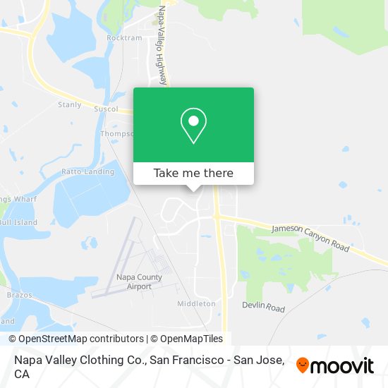 Napa Valley Clothing Co. map