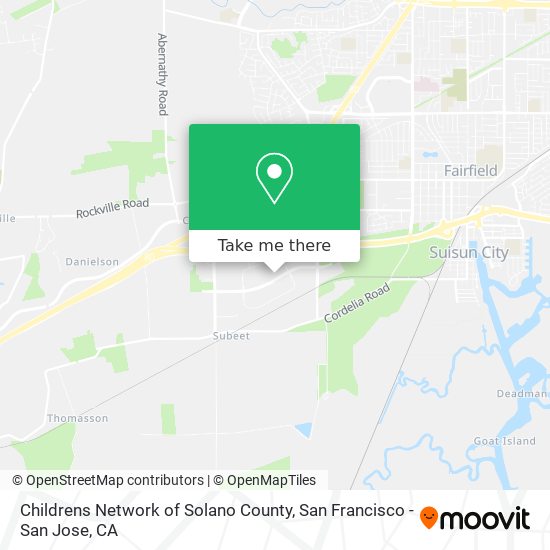 Childrens Network of Solano County map