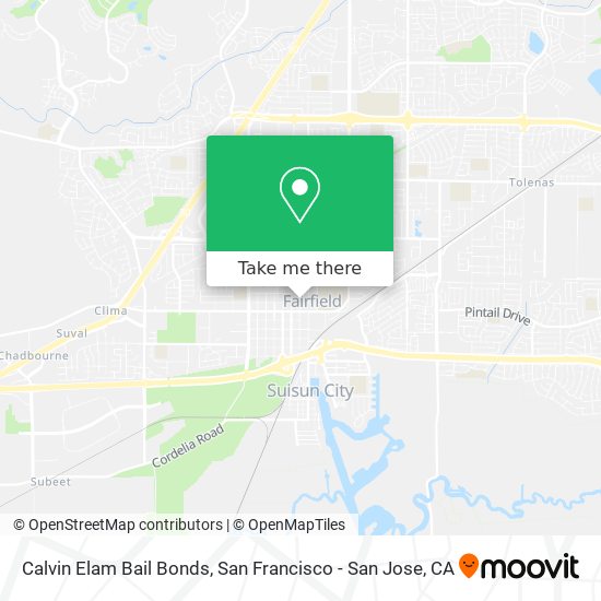 Calvin Elam Bail Bonds map