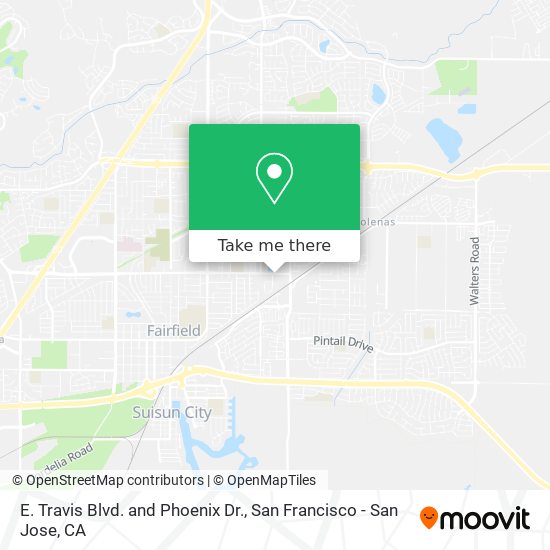 E. Travis Blvd. and Phoenix Dr. map