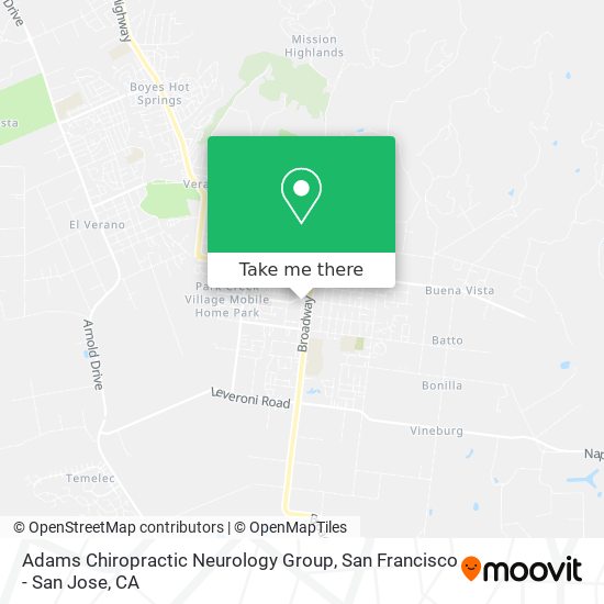 Adams Chiropractic Neurology Group map