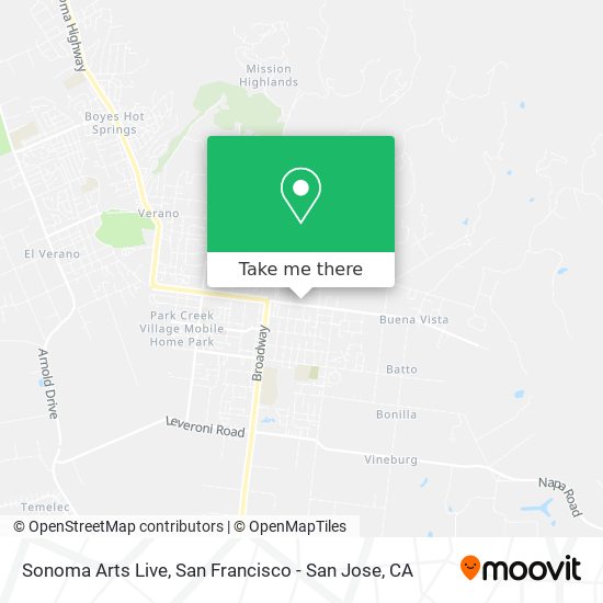 Mapa de Sonoma Arts Live