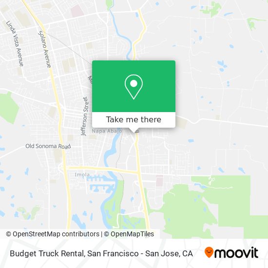 Budget Truck Rental map