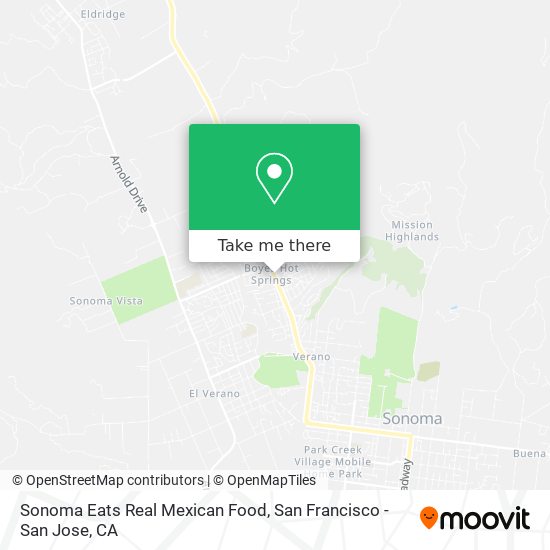 Sonoma Eats Real Mexican Food map