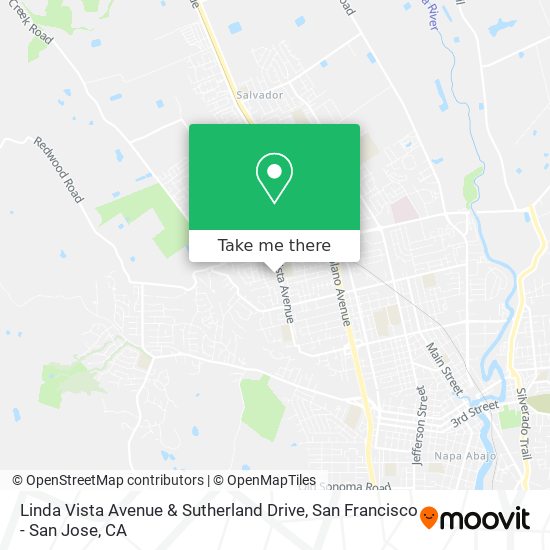 Linda Vista Avenue & Sutherland Drive map