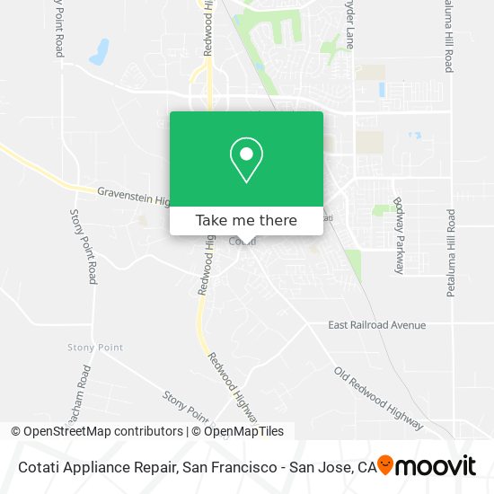 Mapa de Cotati Appliance Repair