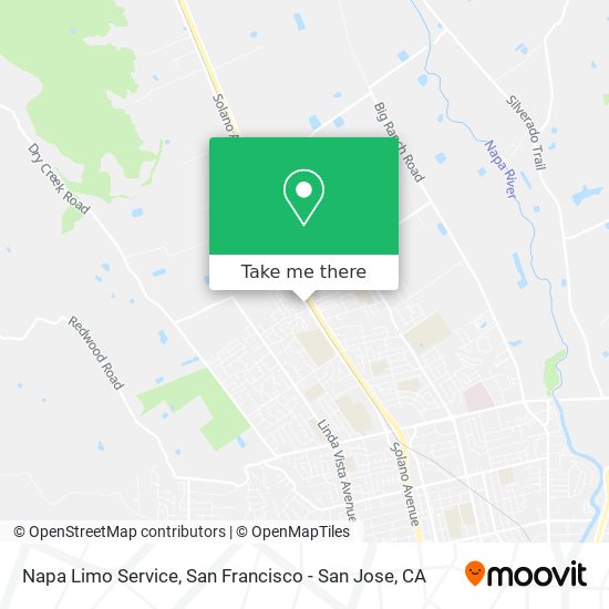 Napa Limo Service map