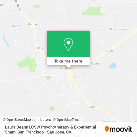 Laura Beann LCSW Psychotherapy & Experiential Sham map