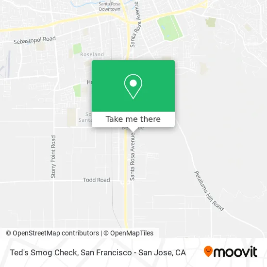 Ted's Smog Check map