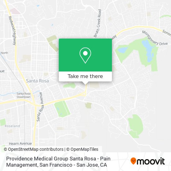 Mapa de Providence Medical Group Santa Rosa - Pain Management