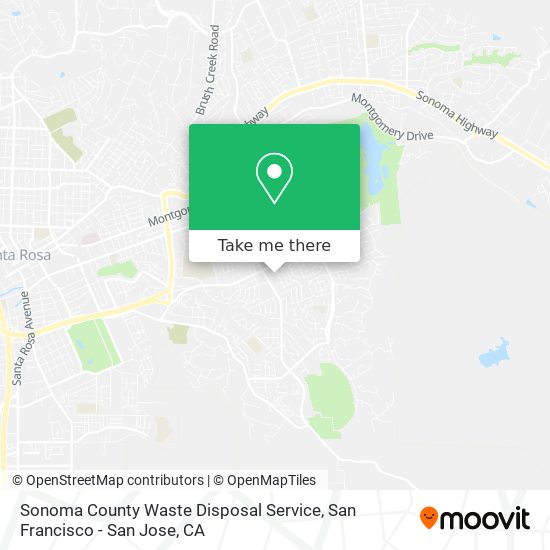 Sonoma County Waste Disposal Service map