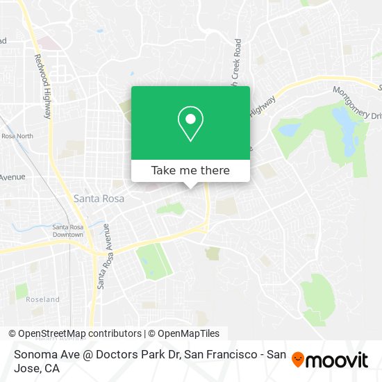 Sonoma Ave @ Doctors Park Dr map