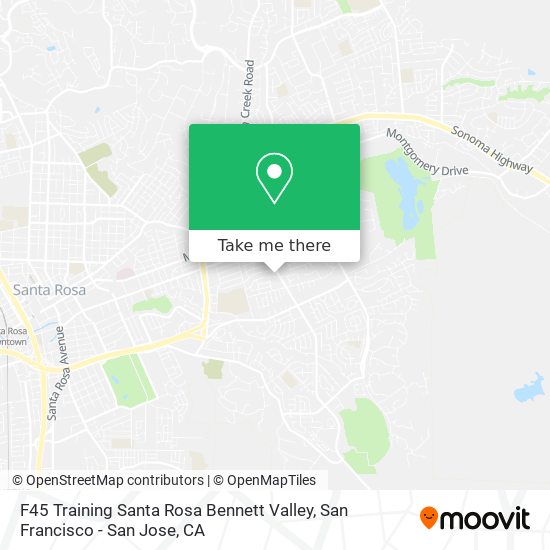 F45 Training Santa Rosa Bennett Valley map
