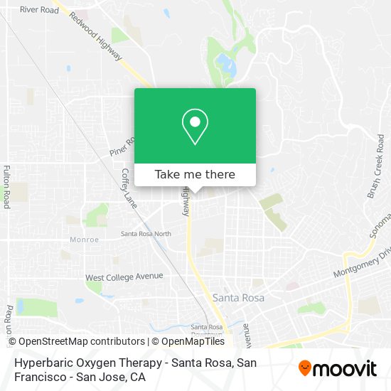 Hyperbaric Oxygen Therapy - Santa Rosa map