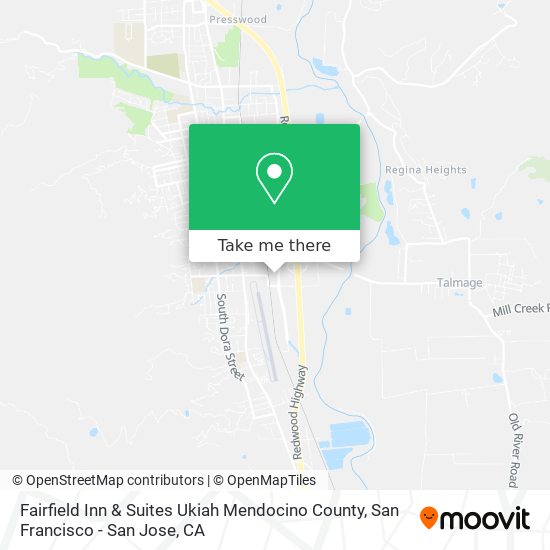 Mapa de Fairfield Inn & Suites Ukiah Mendocino County