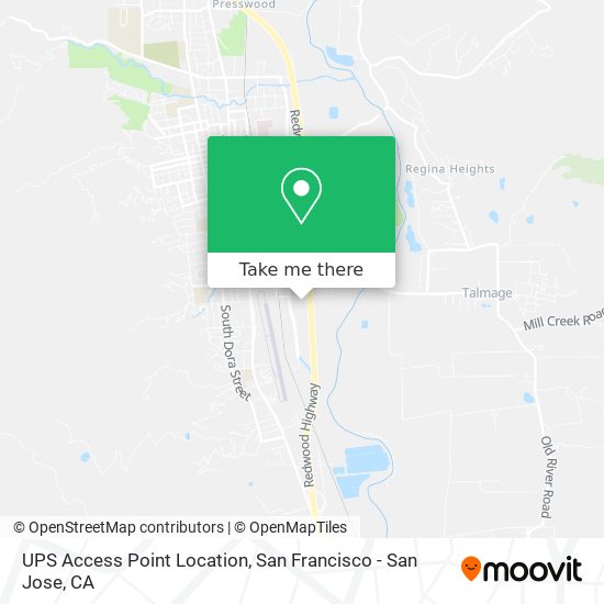 UPS Access Point Location map