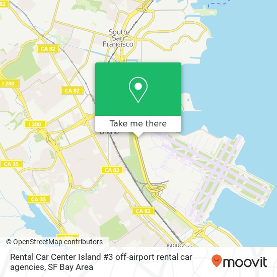 Rental Car Center Island #3 off-airport rental car agencies map