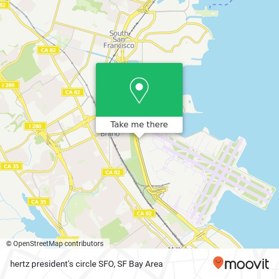 Mapa de hertz president's circle SFO