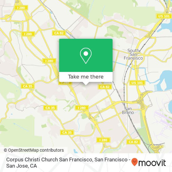 Corpus Christi Church San Francisco map