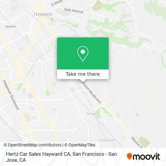 Mapa de Hertz Car Sales Hayward CA