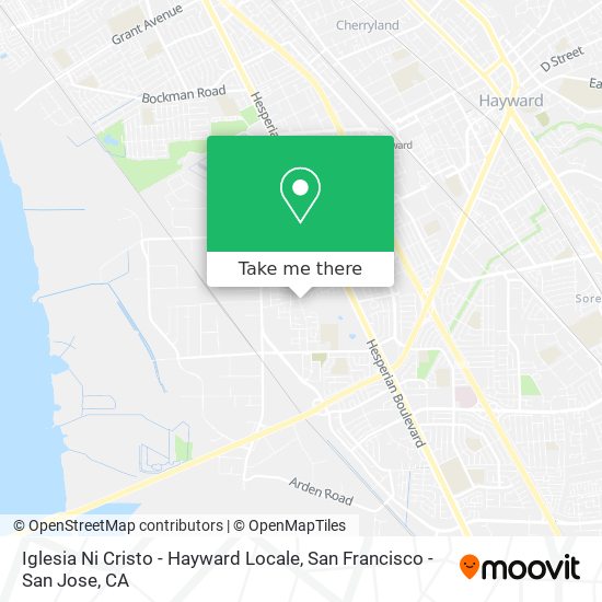 Iglesia Ni Cristo - Hayward Locale map