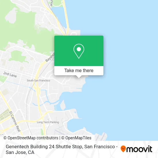 Mapa de Genentech Building 24 Shuttle Stop