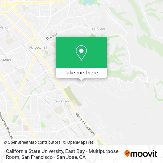 Mapa de California State University, East Bay - Multipurpose Room