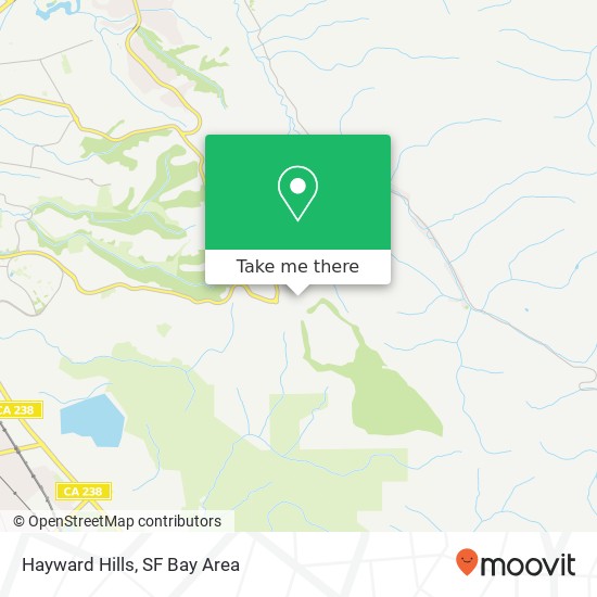 Hayward Hills map