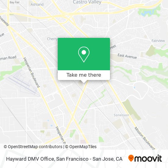 Mapa de Hayward DMV Office