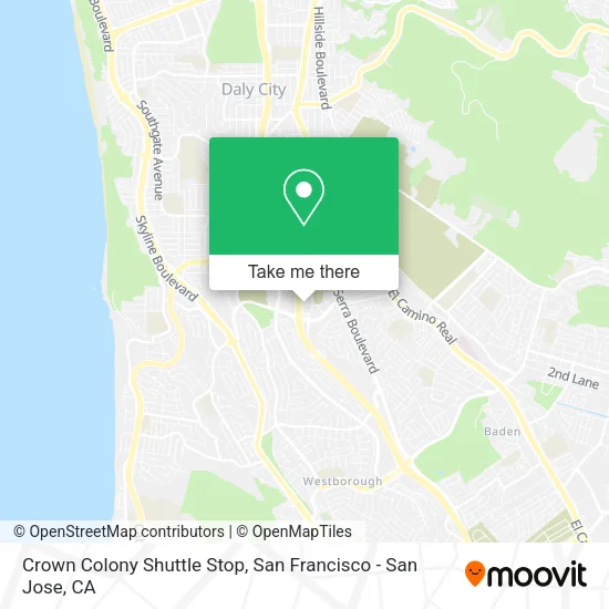 Mapa de Crown Colony Shuttle Stop