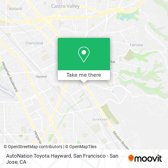 AutoNation Toyota Hayward map