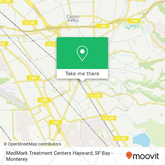 MedMark Treatment Centers Hayward map