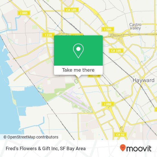 Fred's Flowers & Gift Inc map