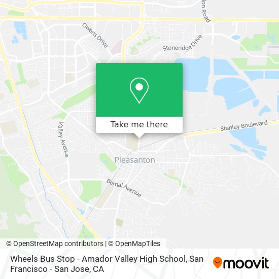 Wheels Bus Stop - Amador Valley High School map