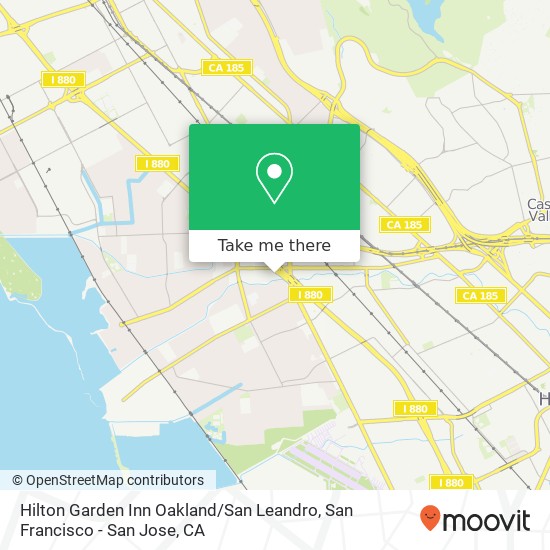 Mapa de Hilton Garden Inn Oakland / San Leandro