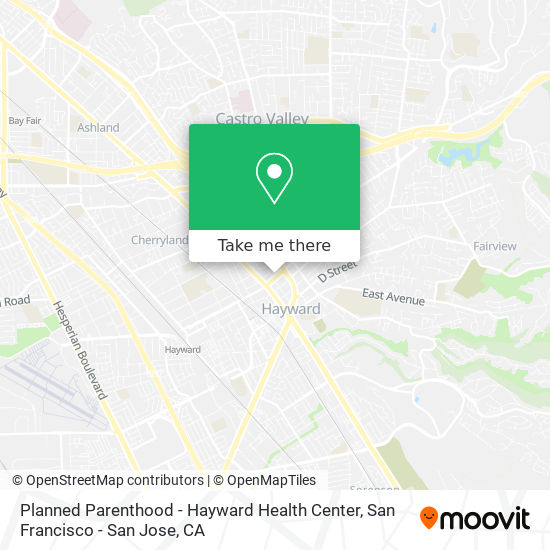 Planned Parenthood - Hayward Health Center map