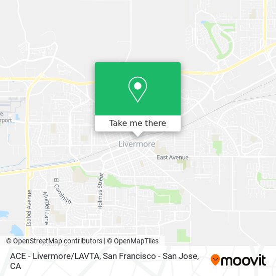 ACE - Livermore/LAVTA map