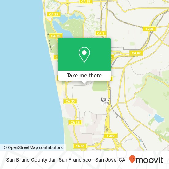 Mapa de San Bruno County Jail