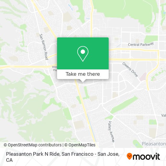 Mapa de Pleasanton Park N Ride