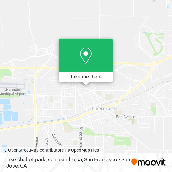 Mapa de lake chabot park, san leandro,ca