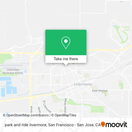 Mapa de park and ride livermore