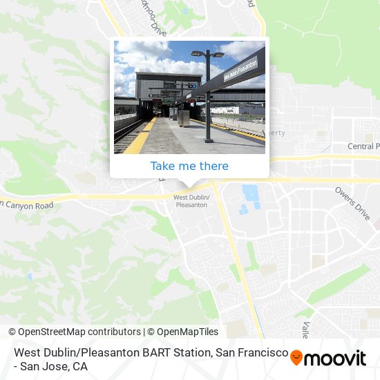 West Dublin / Pleasanton BART Station map