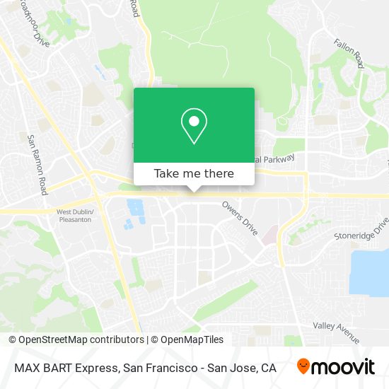 MAX BART Express map