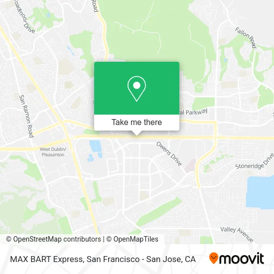 MAX BART Express map