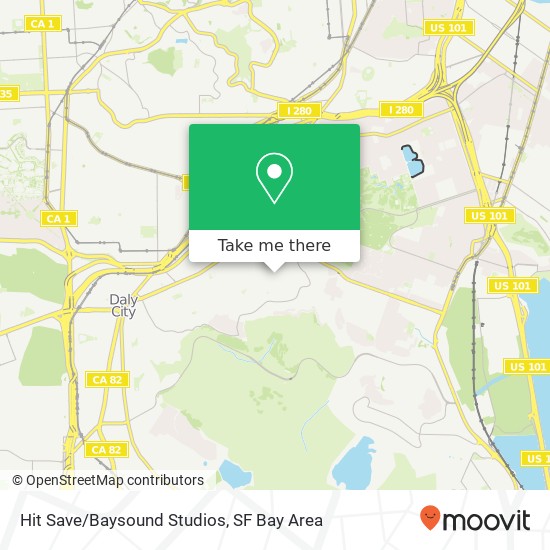 Mapa de Hit Save/Baysound Studios