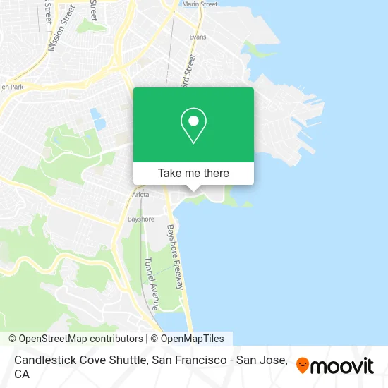 Candlestick Cove Shuttle map