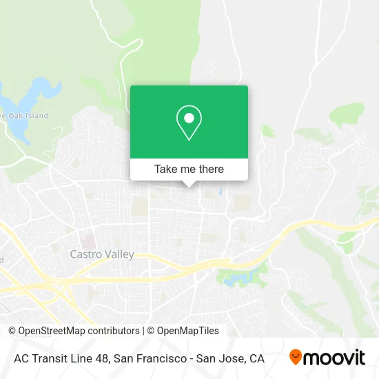 Mapa de AC Transit Line 48