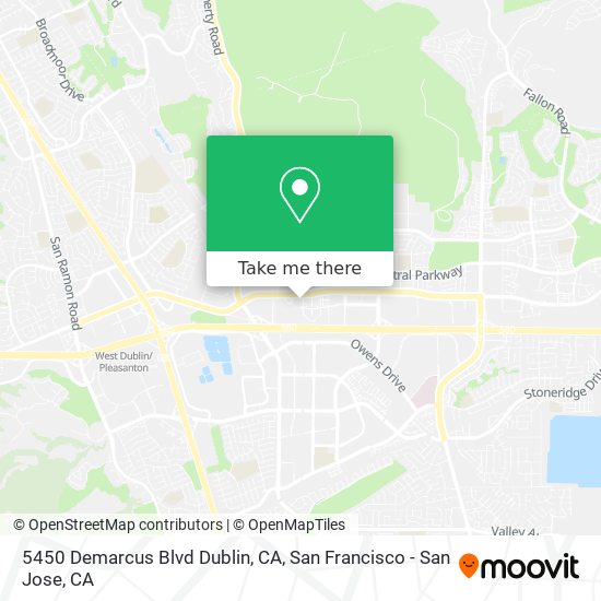 5450 Demarcus Blvd Dublin, CA map