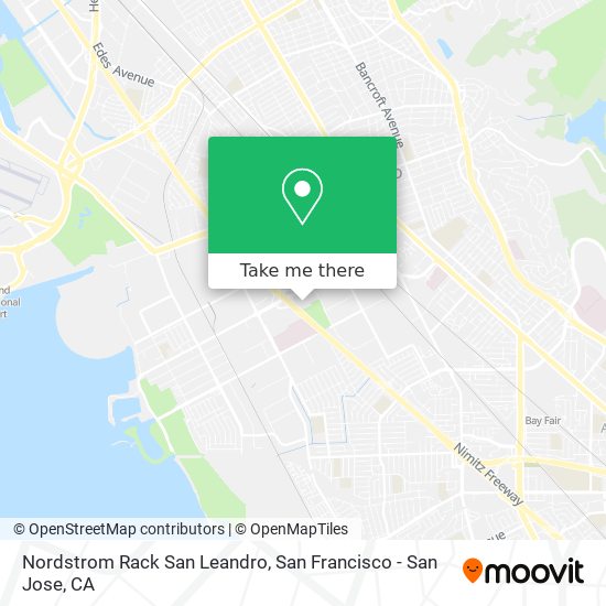 Mapa de Nordstrom Rack San Leandro