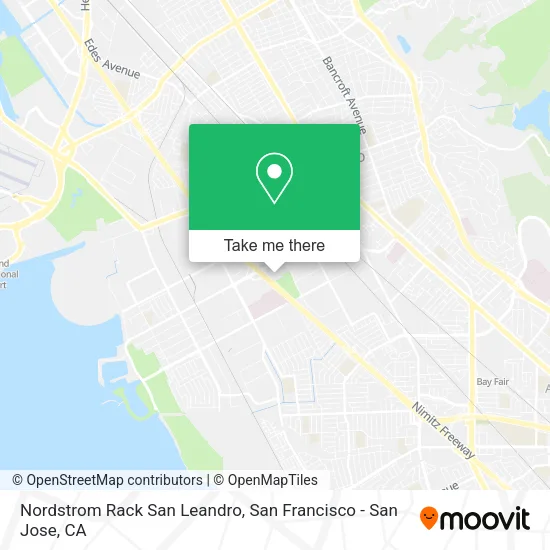 Mapa de Nordstrom Rack San Leandro